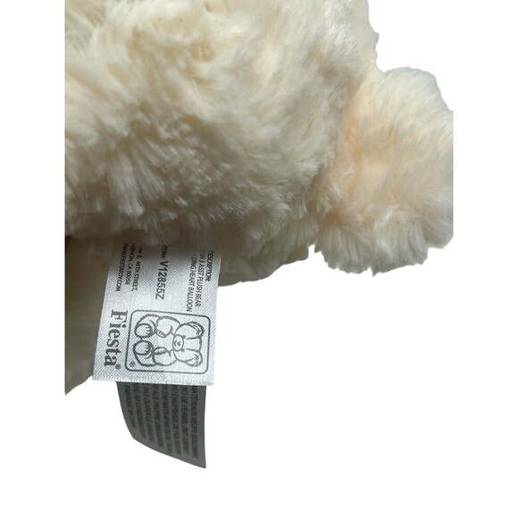 Fiesta Valentine's Day Teddy Bear White Hold Heart Balloon Gift Tag Card 10” - Picture 9 of 12